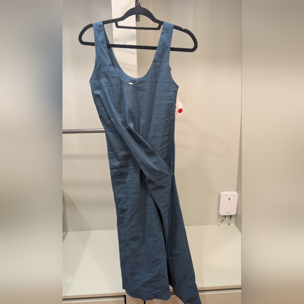 Blue Sleeveless Maxi Dress